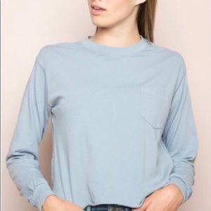 Brandy Melville Blue Long Sleeve Top